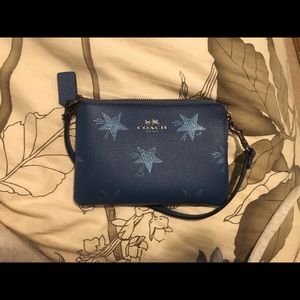 Coach wallet, blue with stars